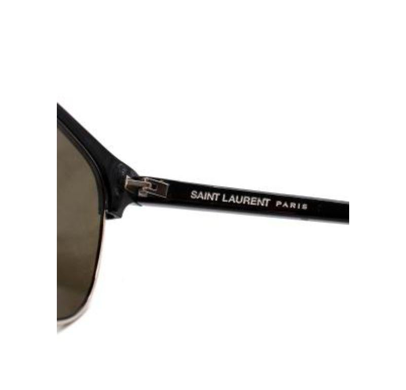 Saint Laurent Black & Gold Classic Sunglasses For Sale 3