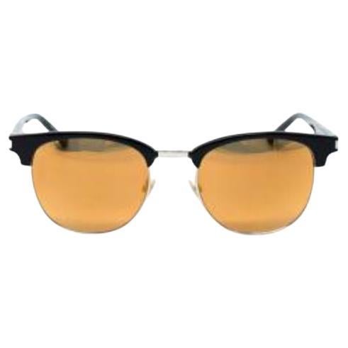 Saint Laurent Black & Gold Classic Sunglasses For Sale
