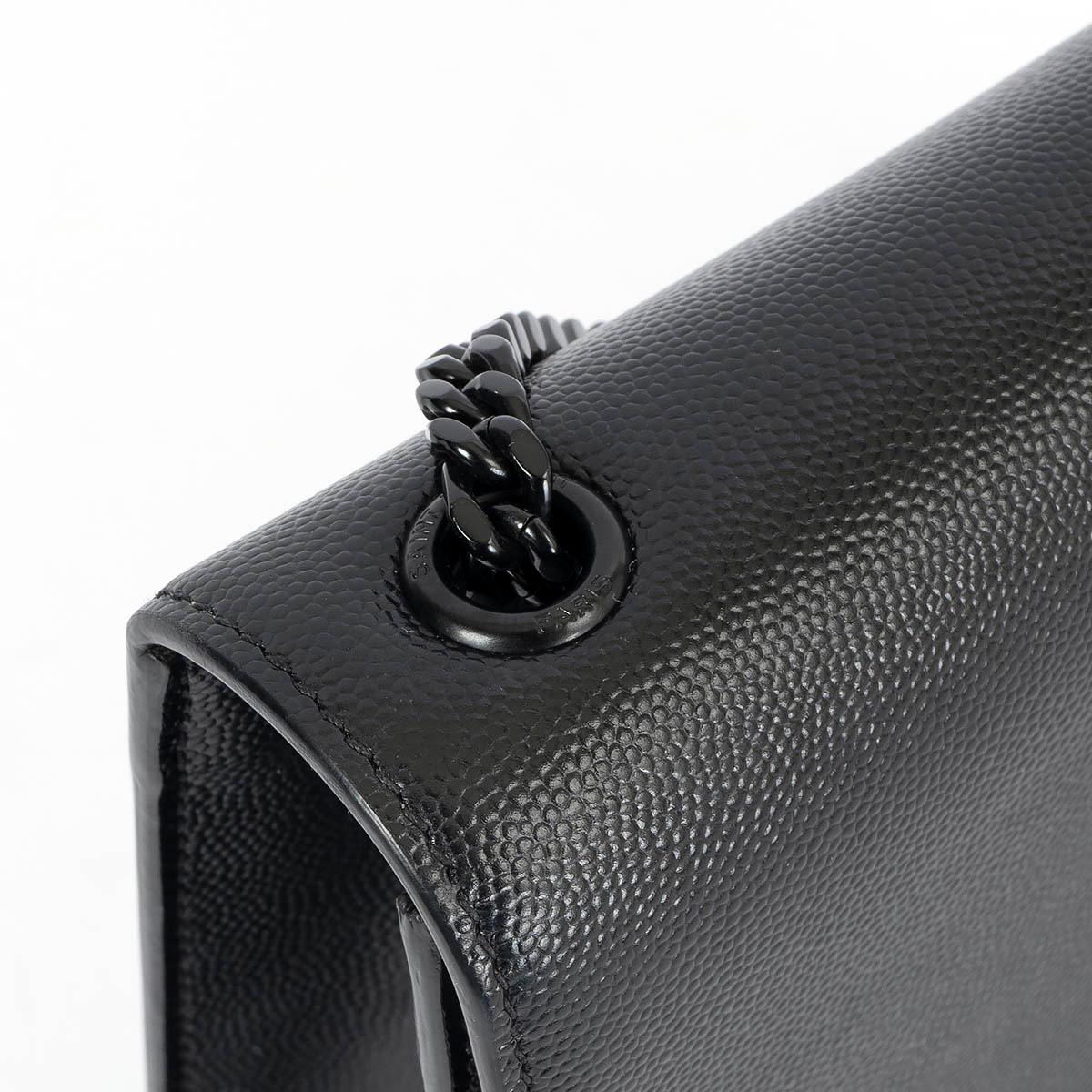 SAINT LAURENT black Grain de Poudre leather SMALL KATE Shoulder Bag 1