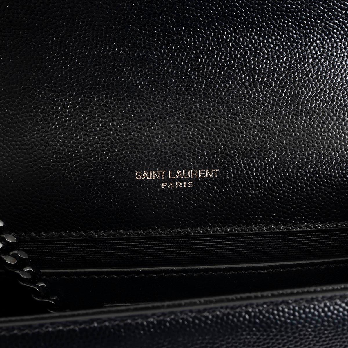 SAINT LAURENT black Grain de Poudre leather SMALL KATE Shoulder Bag 2