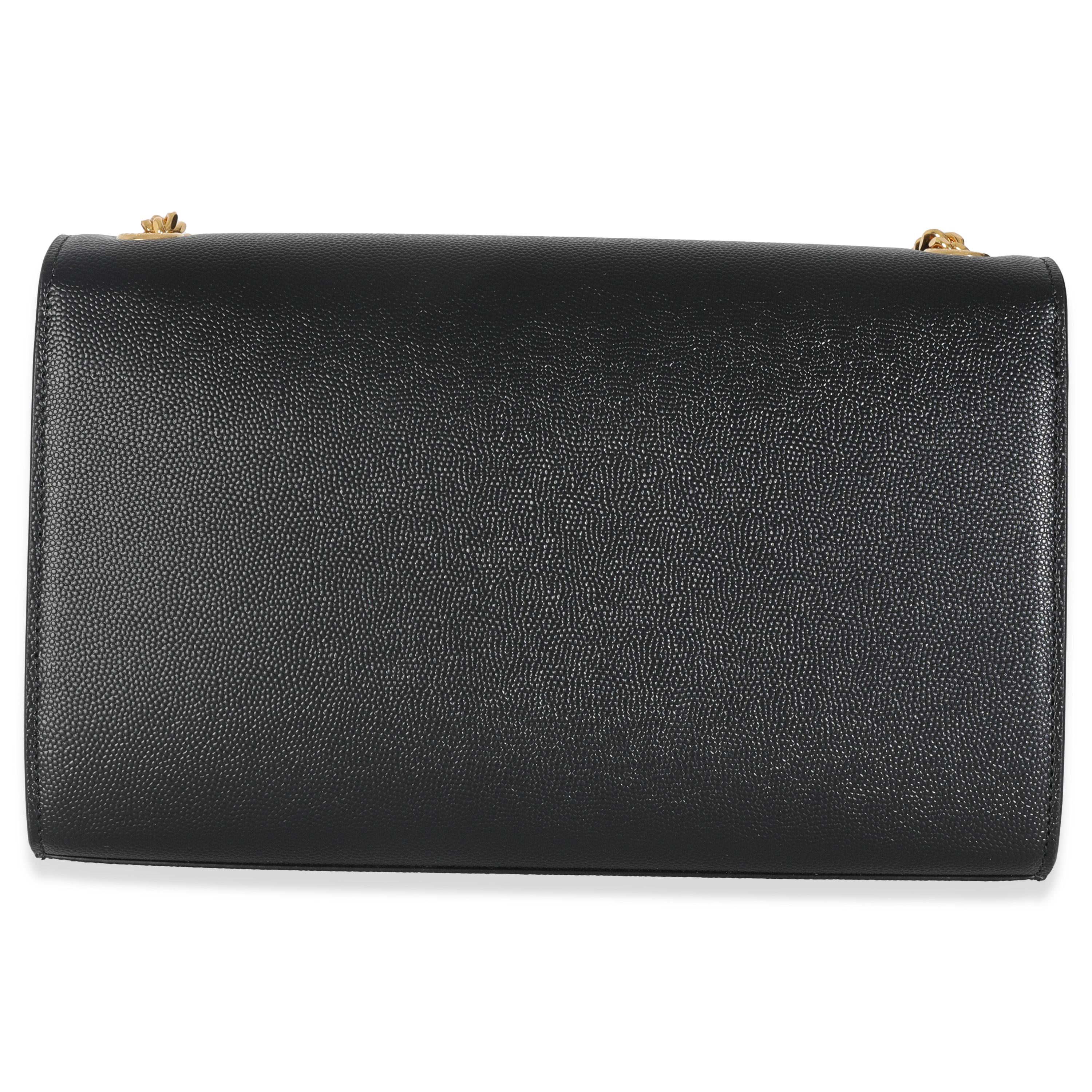 Listing Title: Saint Laurent Black Grain De Poudre Medium Kate Chain Bag
SKU: 146907
Condition: Pre-owned 
Handbag Condition: Excellent
Condition Comments: Item is in excellent condition and displays light signs of wear. Scratching along