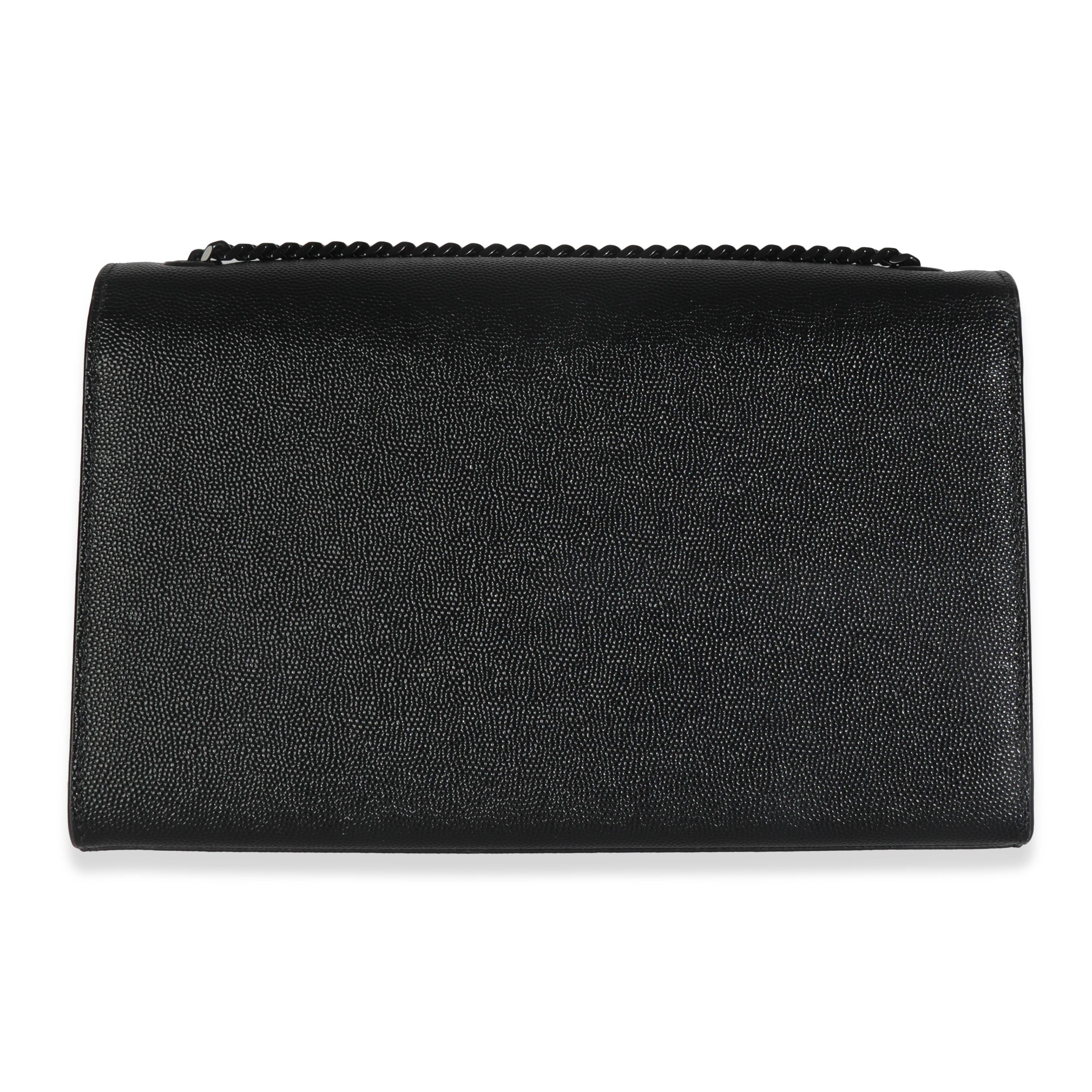 Titolo dell'elenco: Saint Laurent Nero Grain De Poudre Monogram Monocromo Medium Kate Satchel
SKU: Z147878
MSRP: 2500.00 USD
Condizioni: Usato 
Condizioni della borsa: Eccellente
Commenti sulle condizioni: L'articolo è in ottime condizioni e