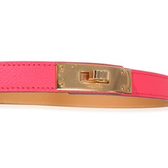 Hermès Rose Shocking Epsom Kelly 18 Belt RGHW