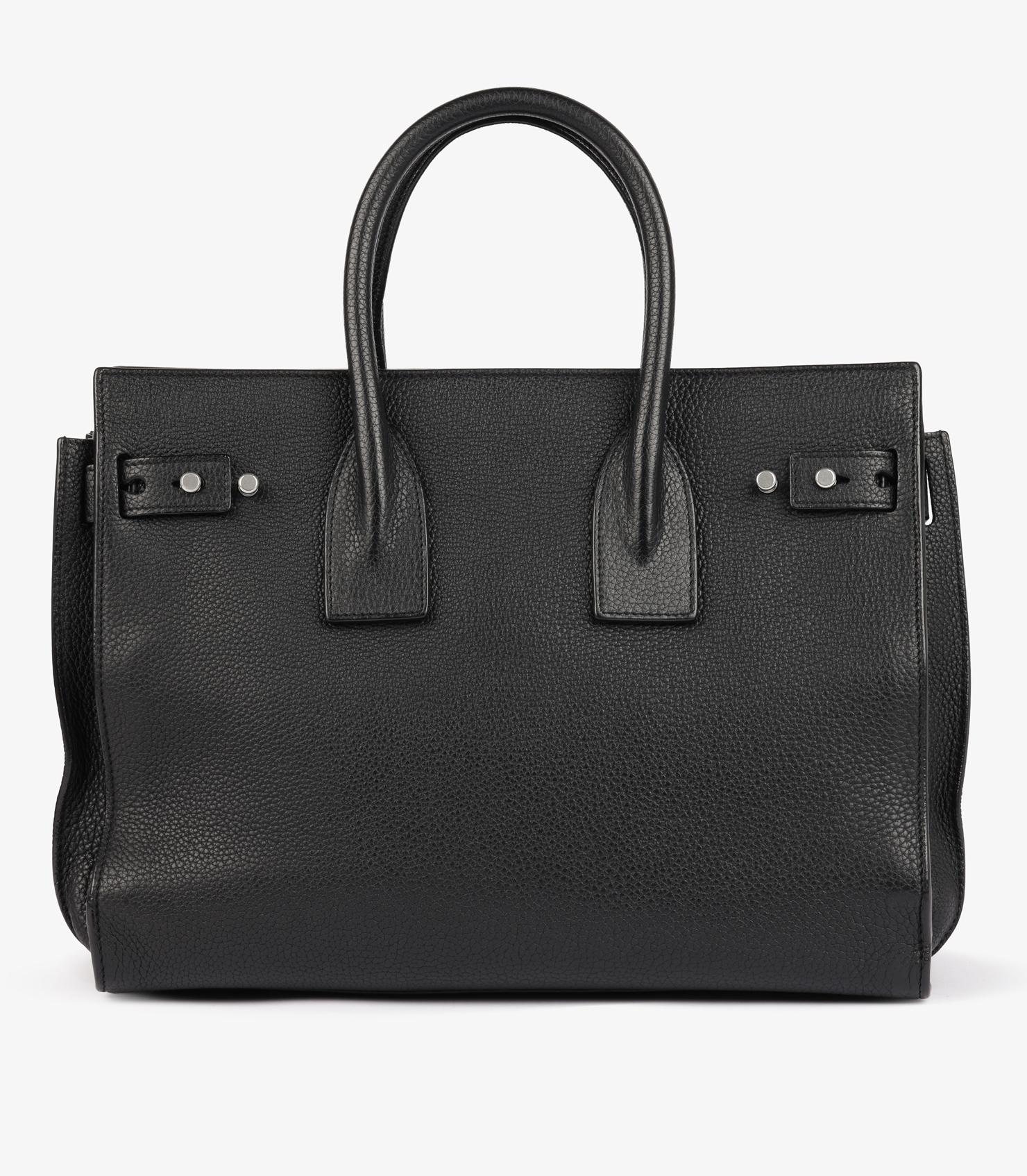 Saint Laurent Black Grained Calfskin Leather Souple Small Sac De Jour In condizioni ottime in vendita a Bishop's Stortford, Hertfordshire