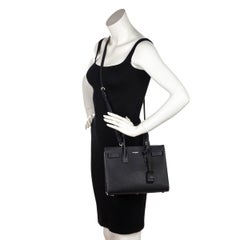 Saint Laurent Black Grained Calfskin Sac de Jour Baby