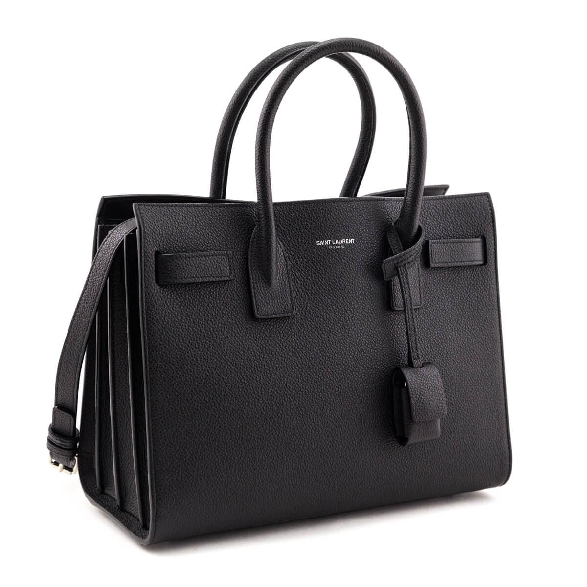 Saint Laurent Black Grained Calfskin Sac de Jour Baby In Good Condition For Sale In Montreal, Quebec