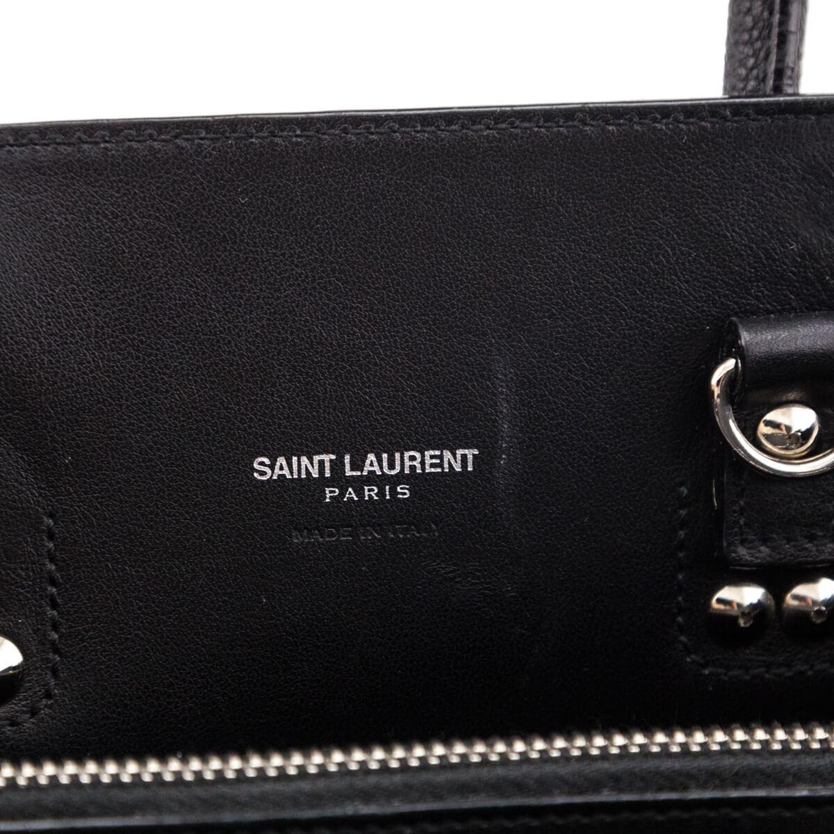 Saint Laurent Black Grained Calfskin Sac de Jour Baby For Sale 4