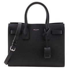 Saint Laurent Black Grained Calfskin Sac de Jour Baby