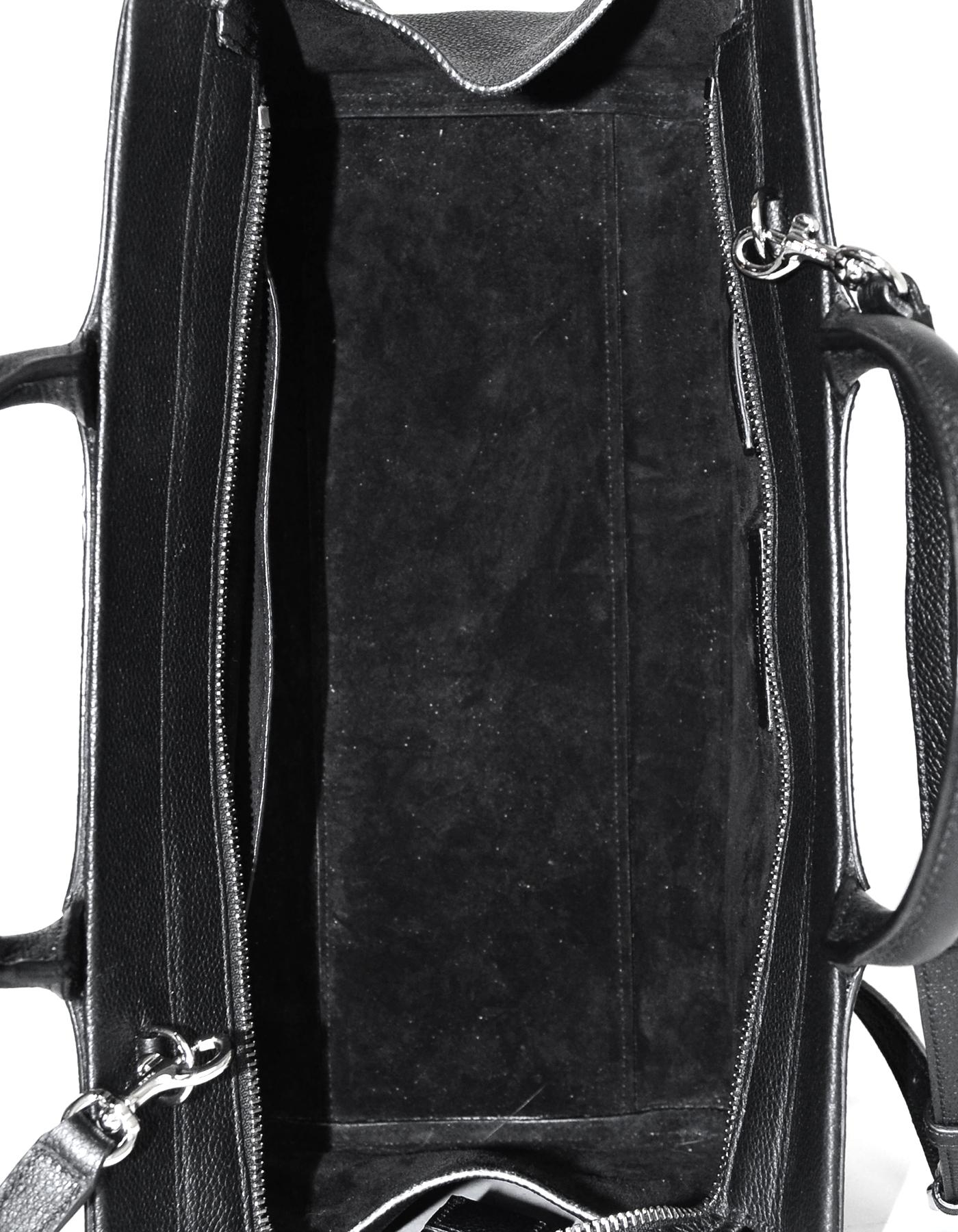 Saint Laurent Black Grained Calfskin Small Cabas Rive Gauche Tote Bag rt $1, 990 3