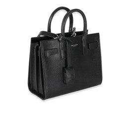 Saint Laurent Black Grained Leather Nano Sac De Jour