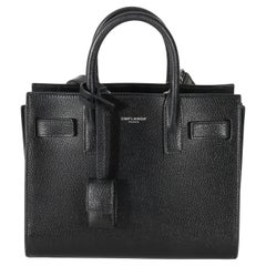 Saint Laurent Black Grained Leather Nano Sac De Jour