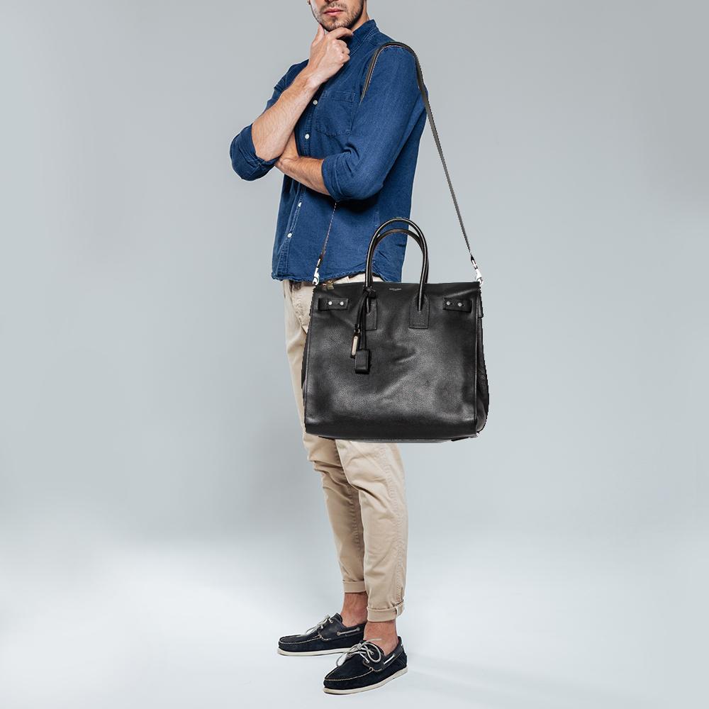 sac de jour north/south tote in grained leather