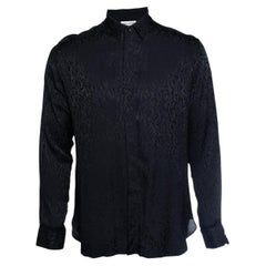 Saint Laurent, chemise imprimée en jacquard noir