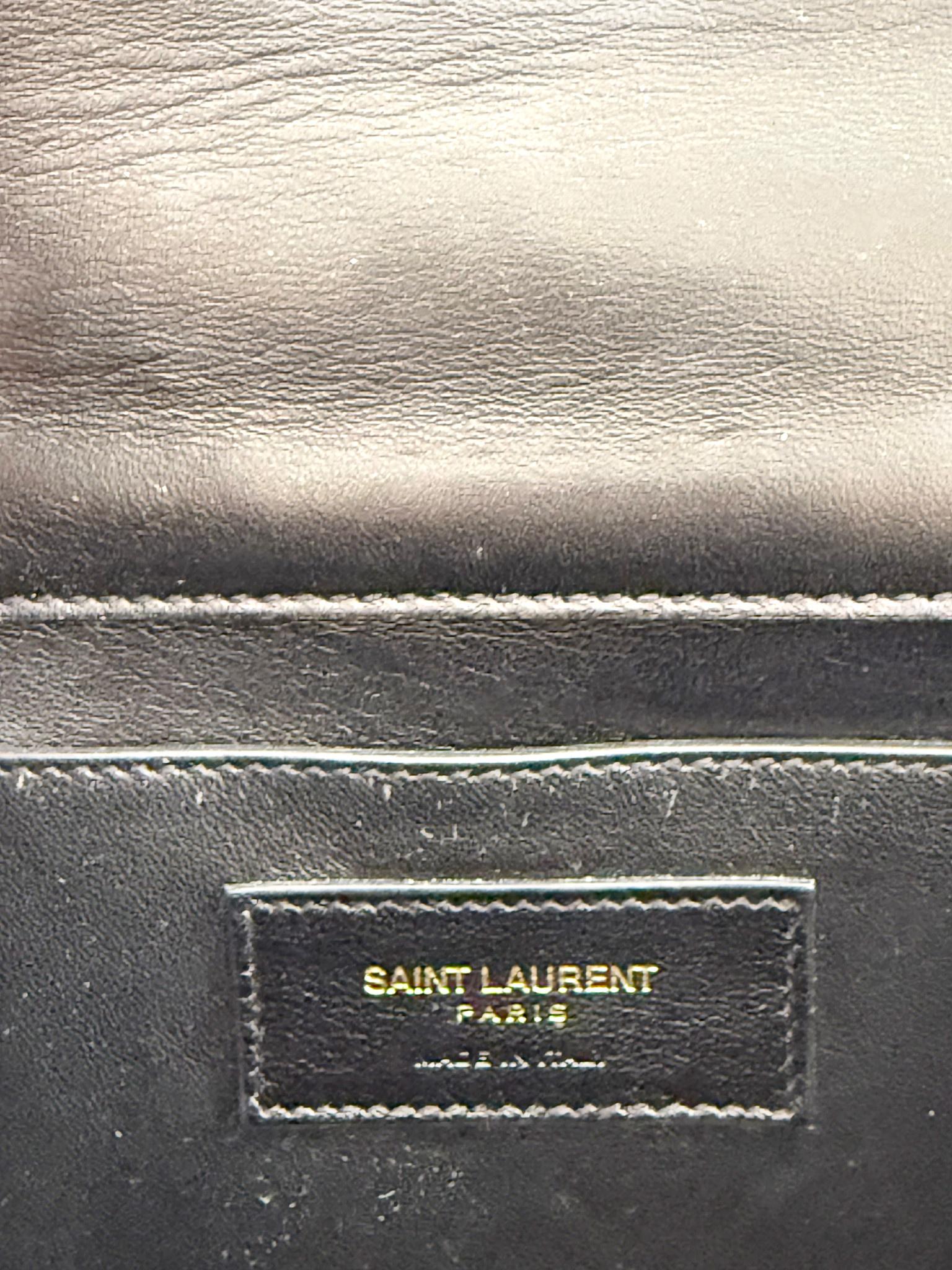 Saint Laurent Black Kate Gold Tassel Suede Medium For Sale 4