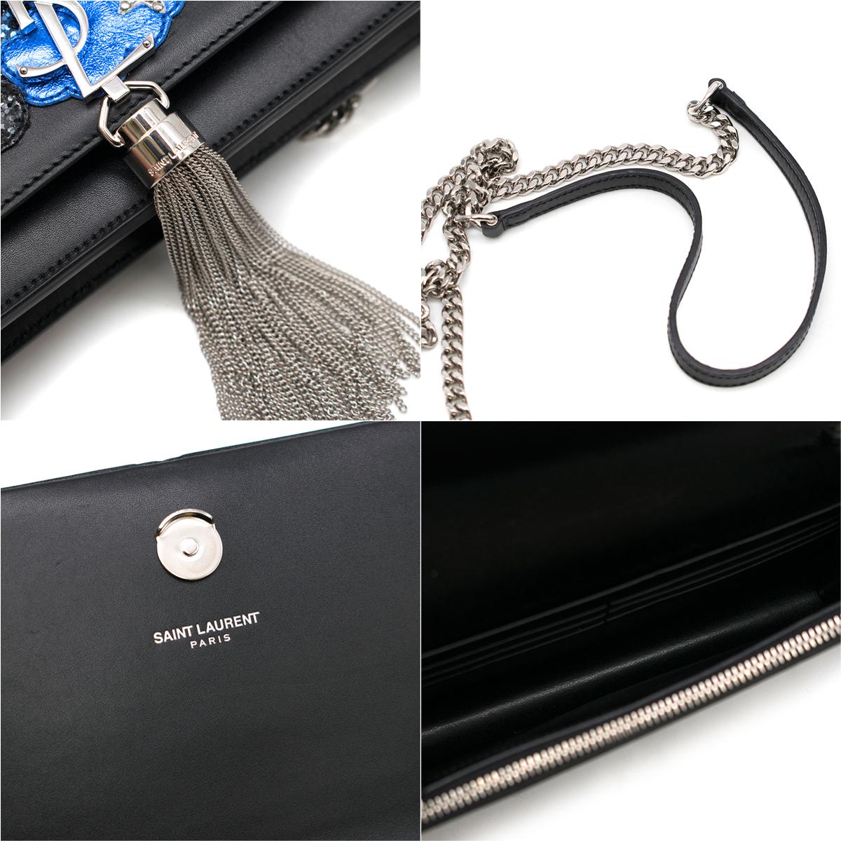 Saint Laurent Black Kate Love Tassel Monogram Bag 3
