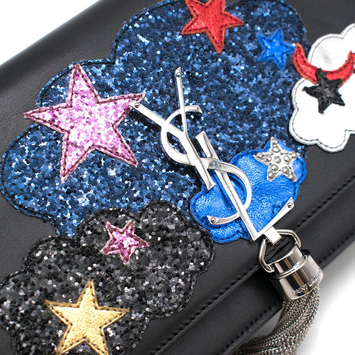 Women's Saint Laurent Black Kate Love Tassel Monogram Bag
