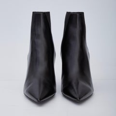 Saint Laurent Black Kiki Leather Booties (592447) EU 38.5