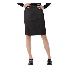 Saint Laurent Black Knee Length Pocket Skirt Size M