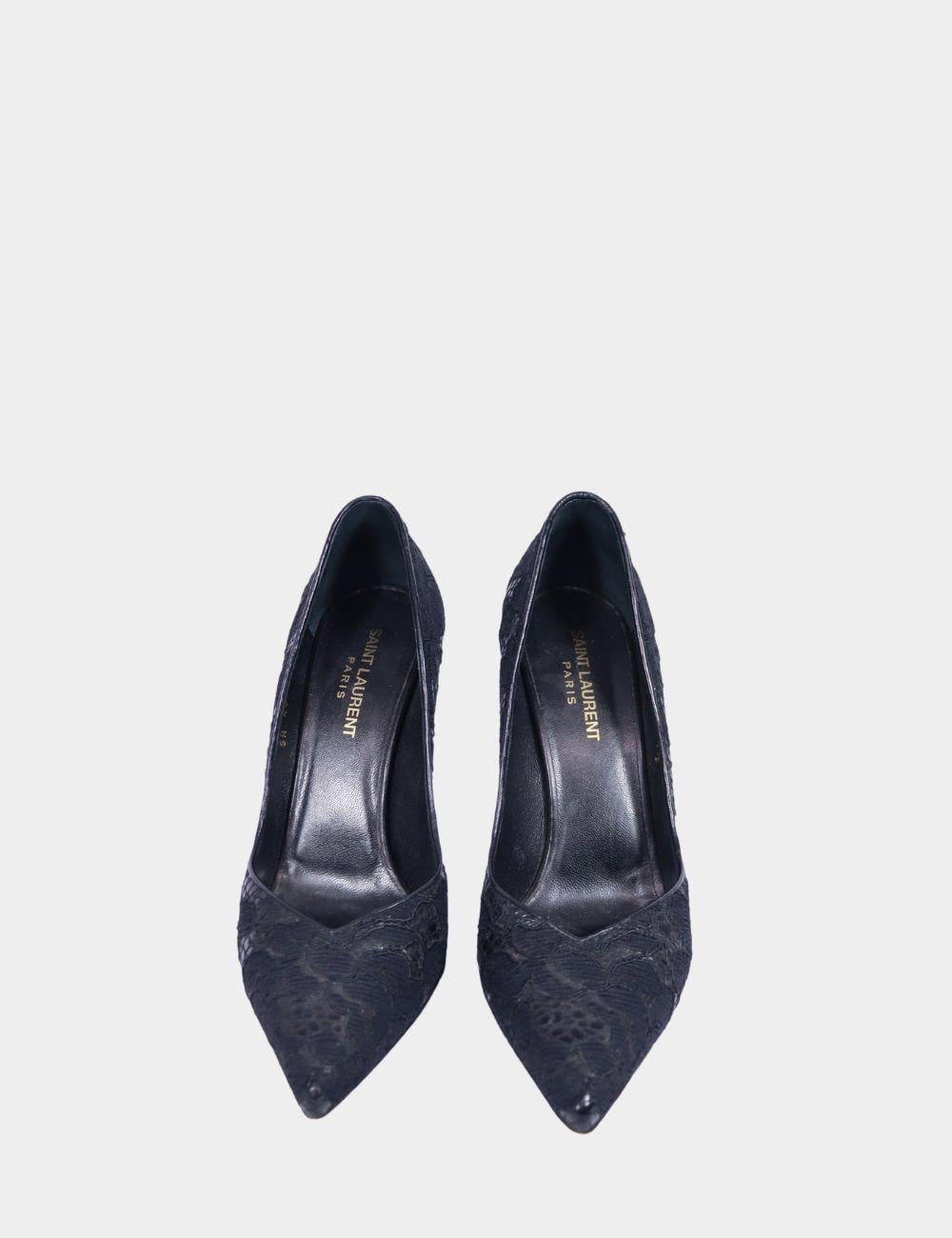 Saint Laurent Bombas de encaje negras talla EU 37.5 Negro en venta