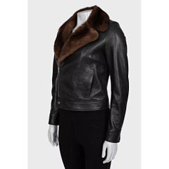 Saint Laurent Black Lamb Leather Jacket Sz.38