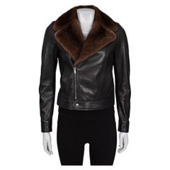 Saint Laurent Black Lamb Leather Jacket Sz.38
