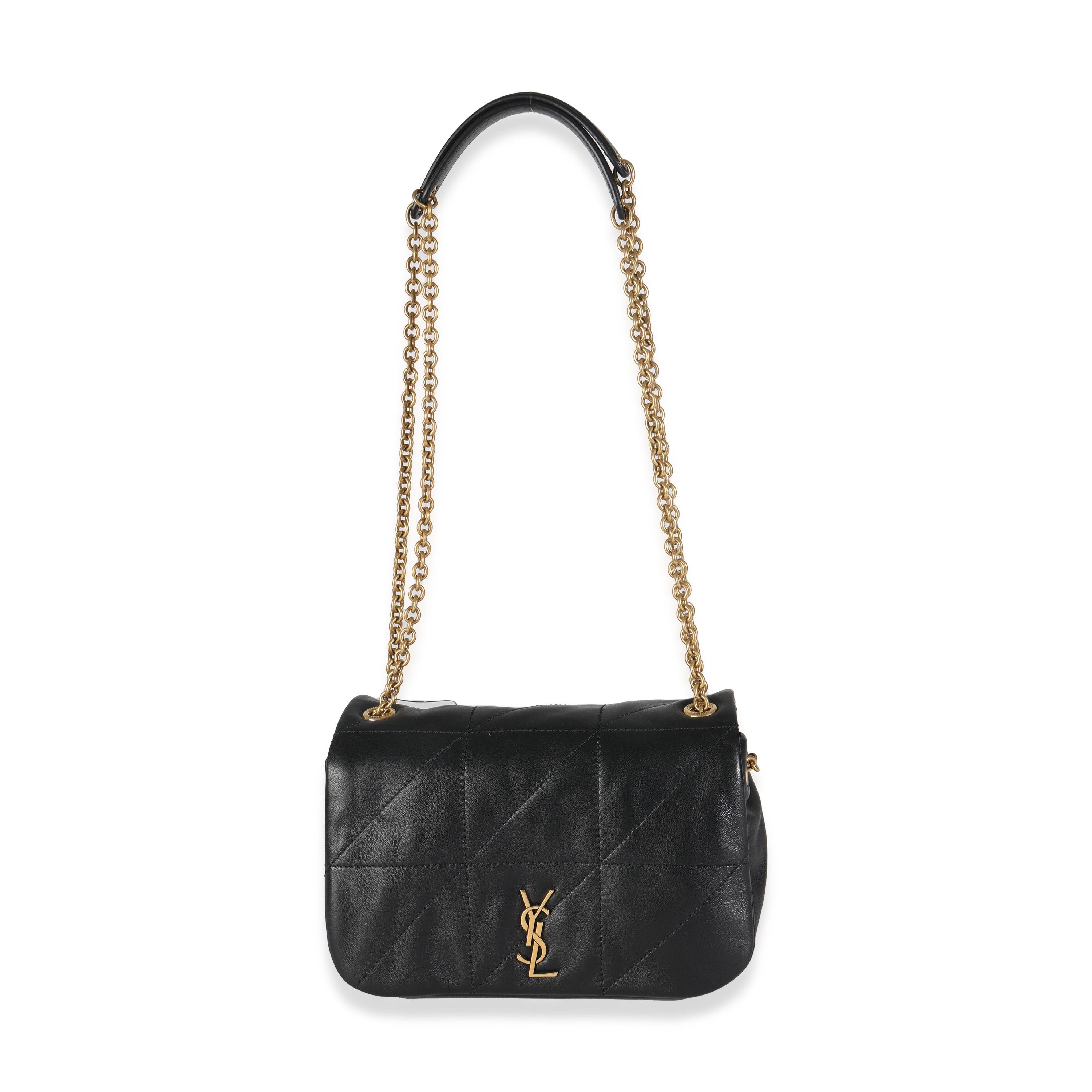 Saint Laurent Black Lambskin Matelasse Monogram Mini Jamie 4.3 For Sale 2