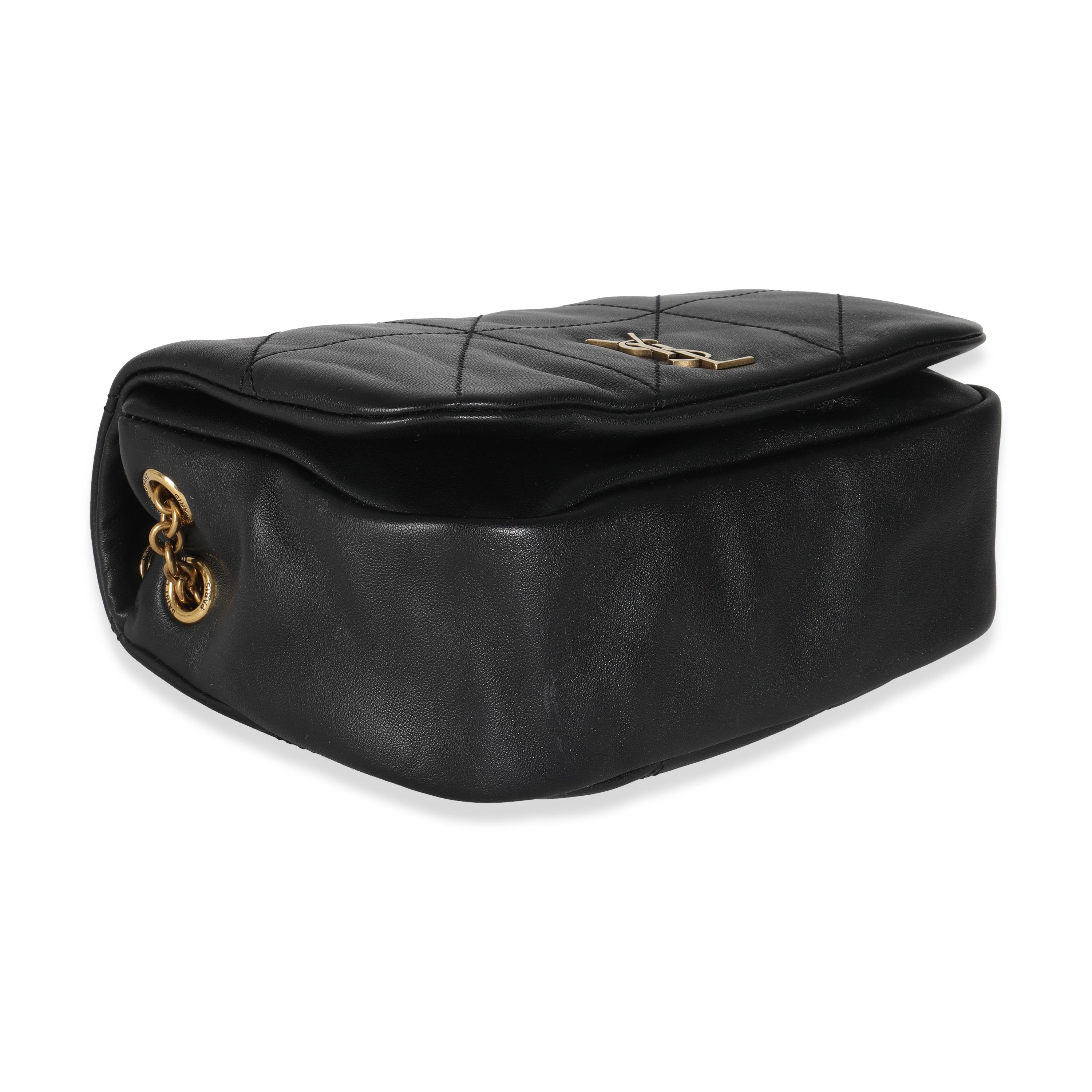 Saint Laurent Black Lambskin Matelasse Monogram Mini Jamie 4.3 For Sale 3