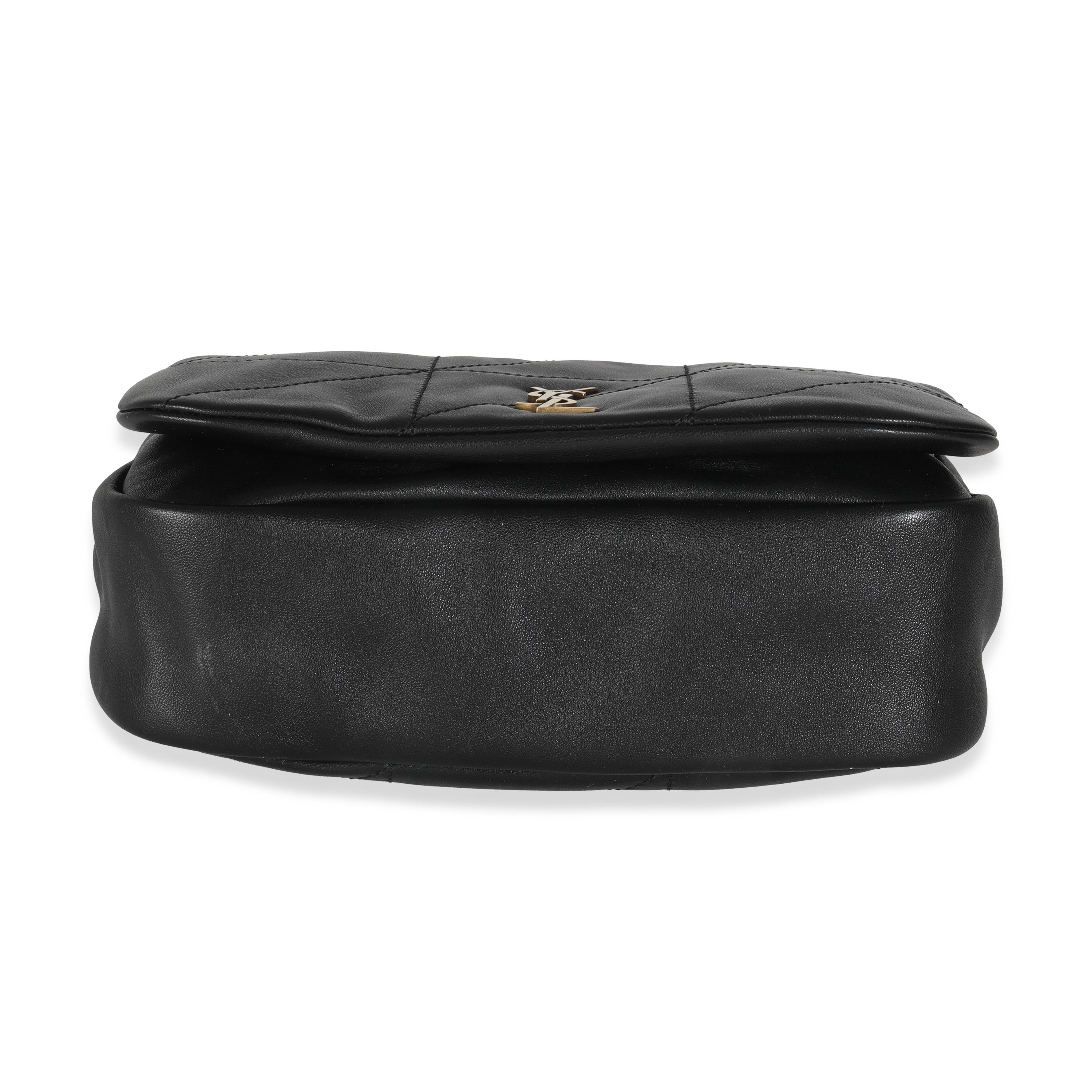 Saint Laurent Black Lambskin Matelasse Monogram Mini Jamie 4.3 For Sale 4