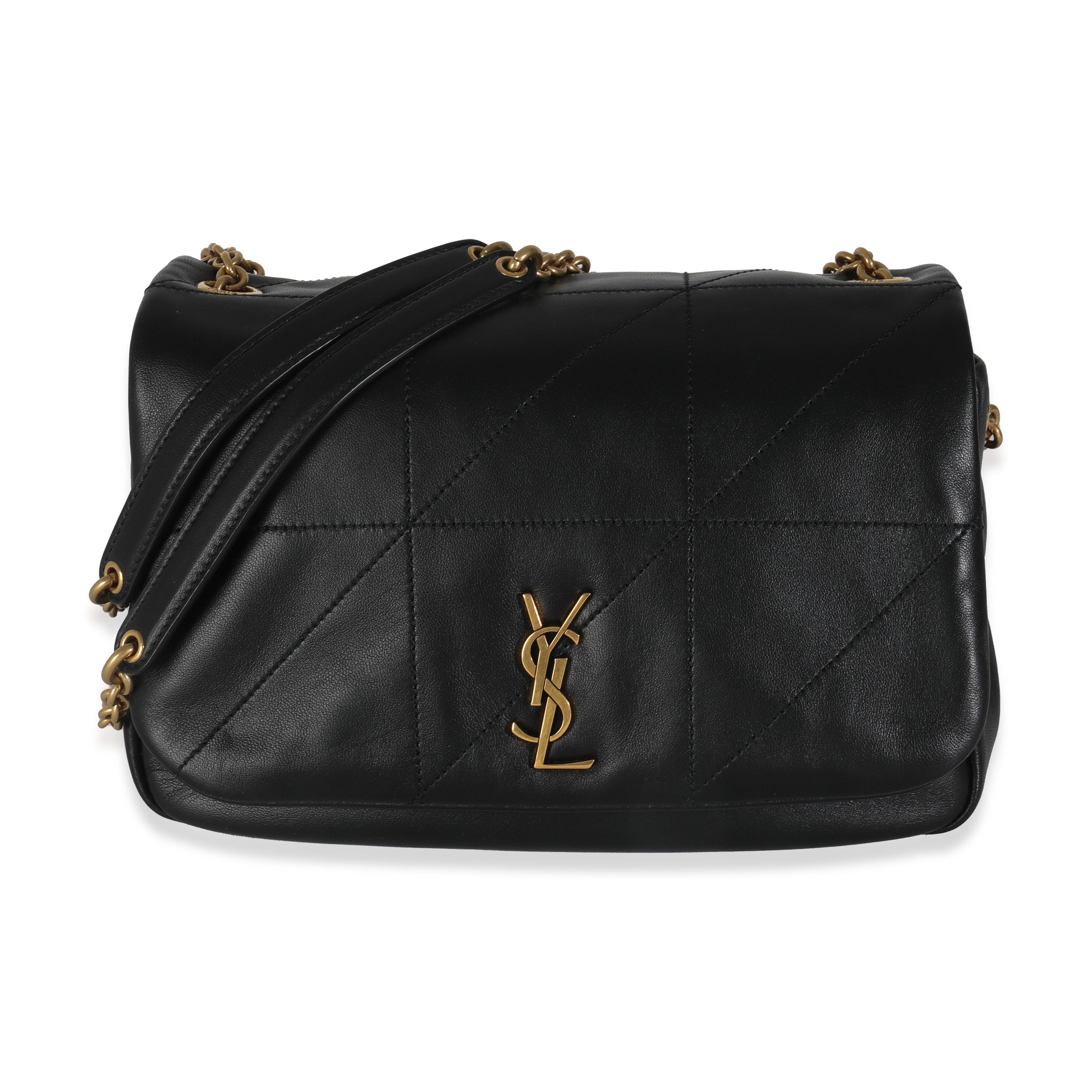 Women's Saint Laurent Black Lambskin Matelasse Monogram Small Jamie 4.3 For Sale