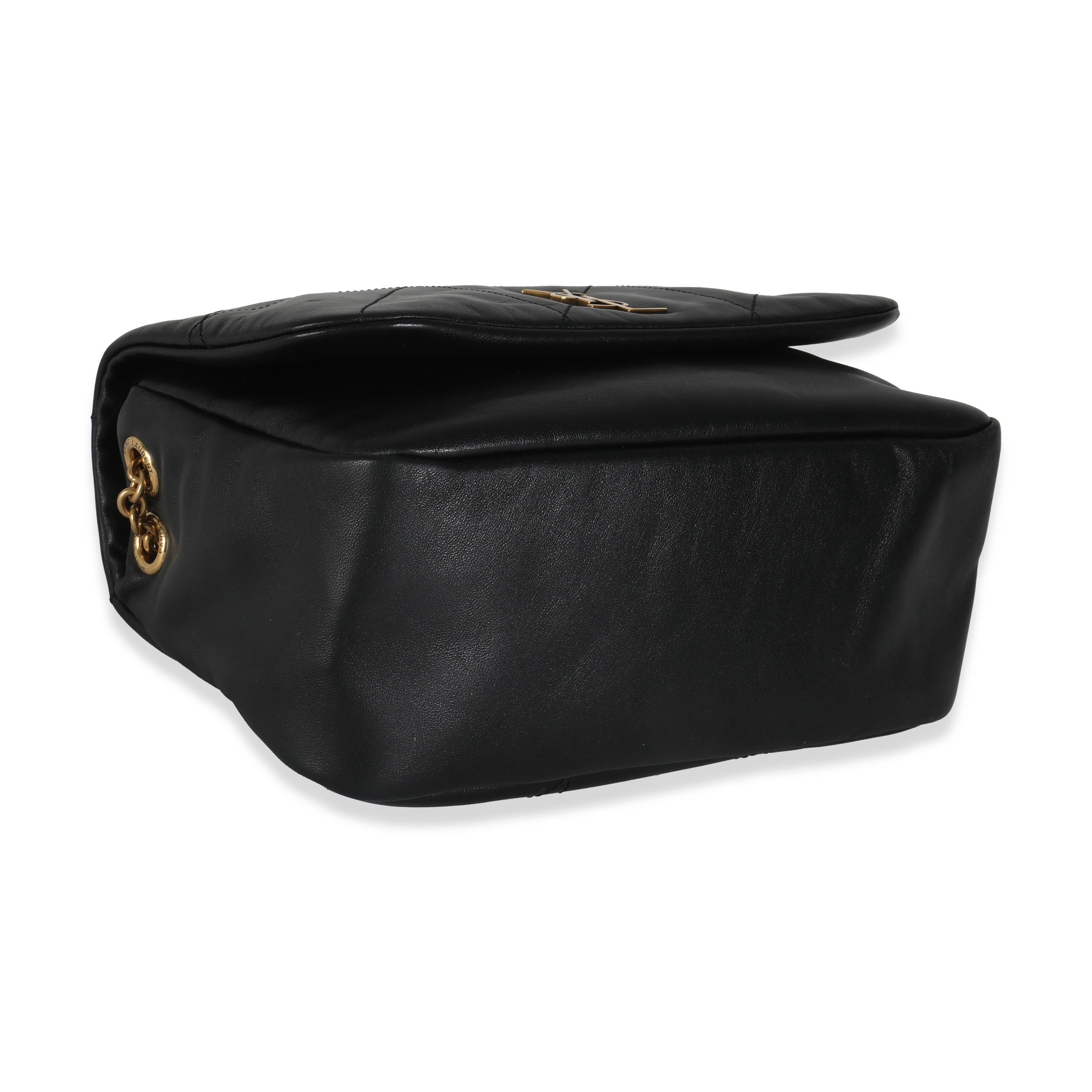 Saint Laurent Black Lambskin Matelasse Monogram Small Jamie 4.3 For Sale 2