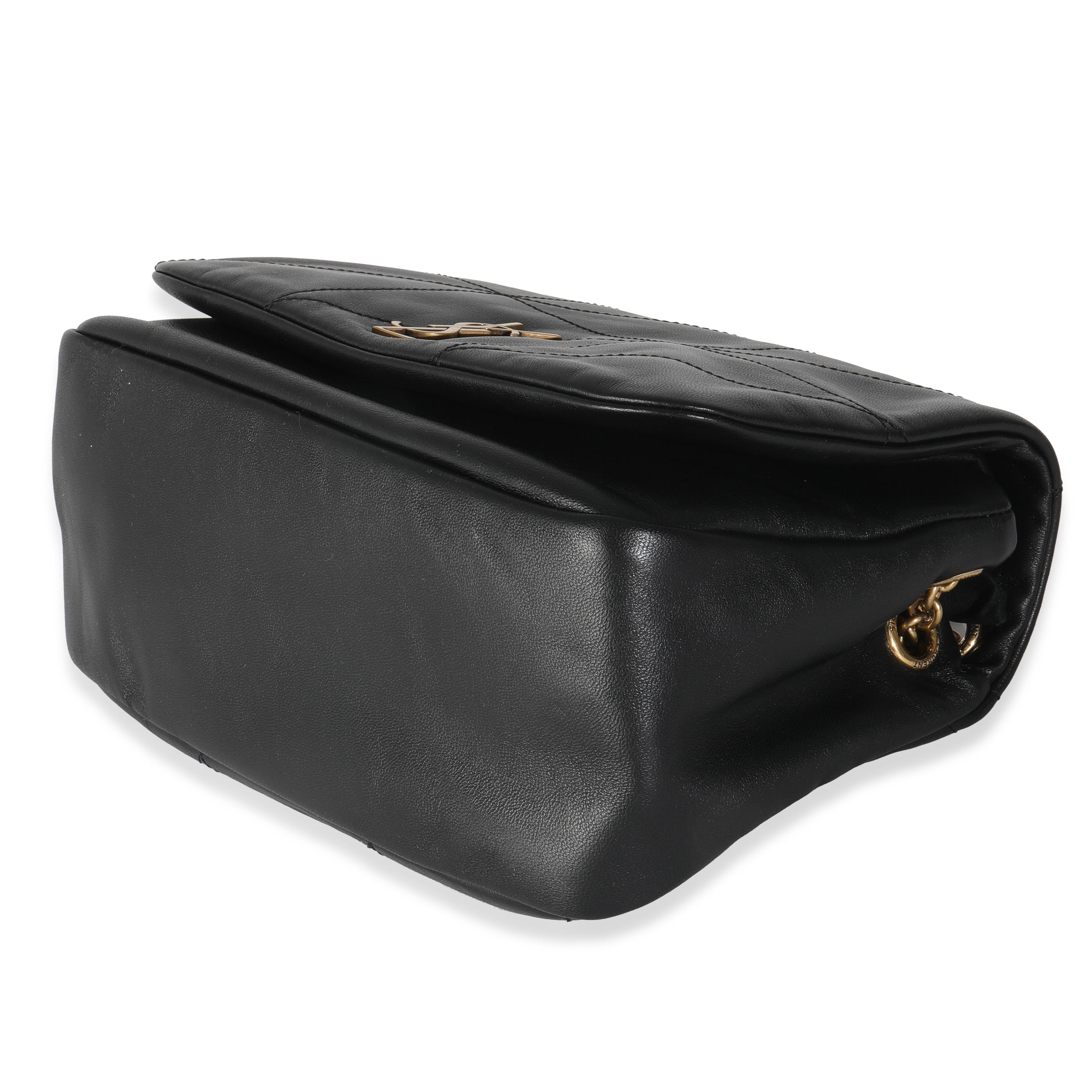 Saint Laurent Black Lambskin Matelasse Monogram Small Jamie 4.3 3