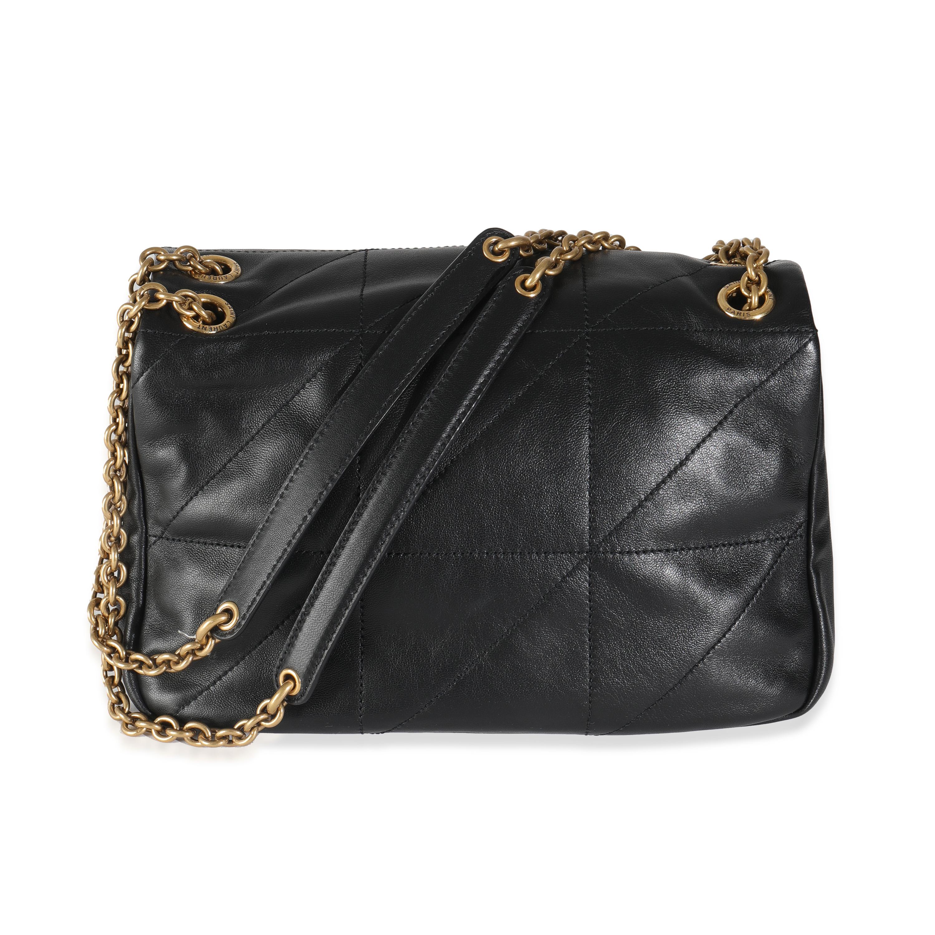 Saint Laurent Black Lambskin Matelasse Monogram Small Jamie 4.3 4