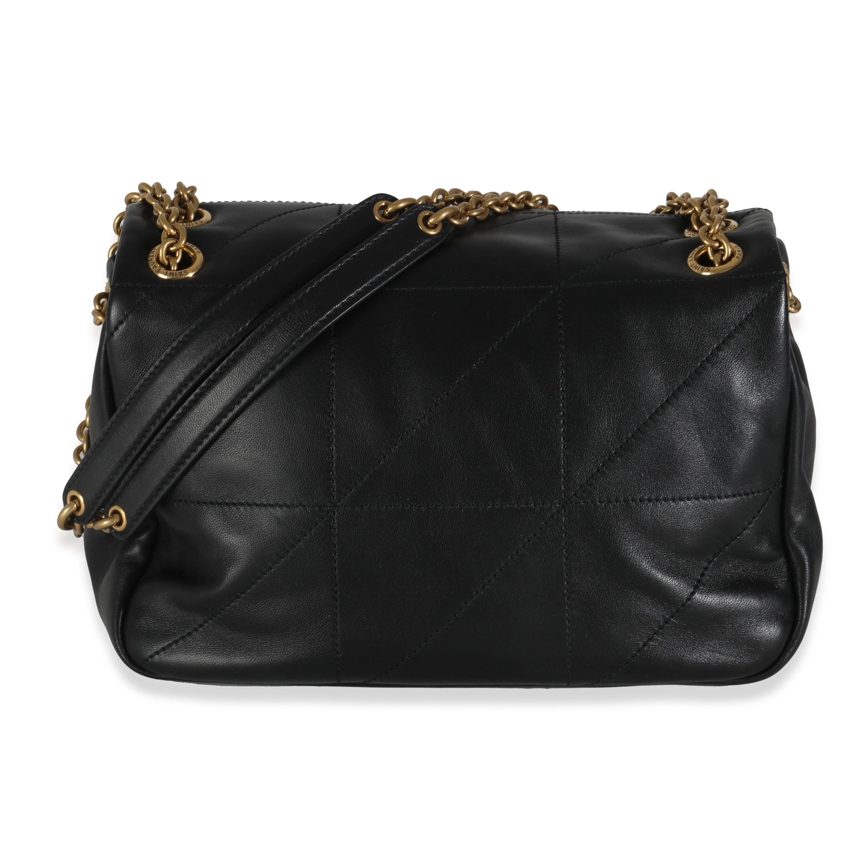 Saint Laurent Black Lambskin Matelasse Monogram Small Jamie 4.3 For Sale 4