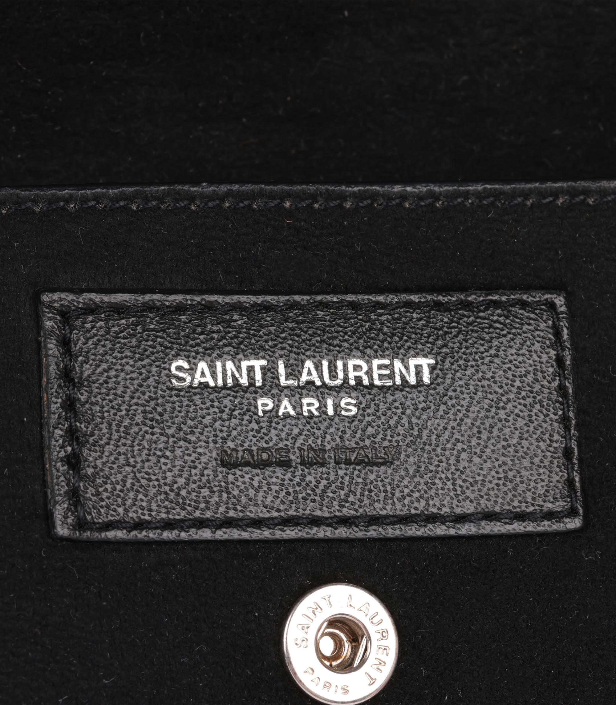 Saint Laurent Black Lambskin Teddy Bucket Bag With Pouch For Sale 5