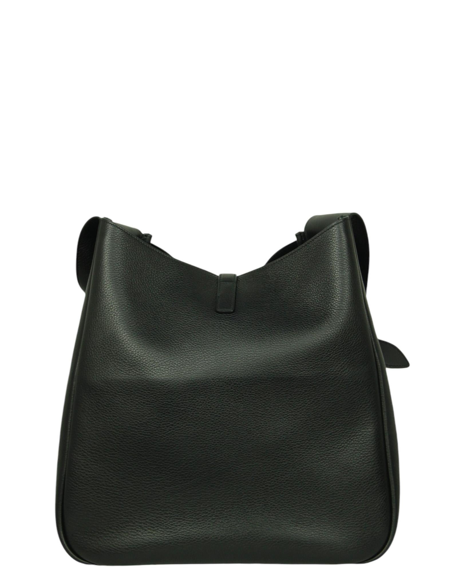 Saint Laurent Black Large Le 5 à 7 Supple Leather Shoulder bag In Excellent Condition In New York, NY