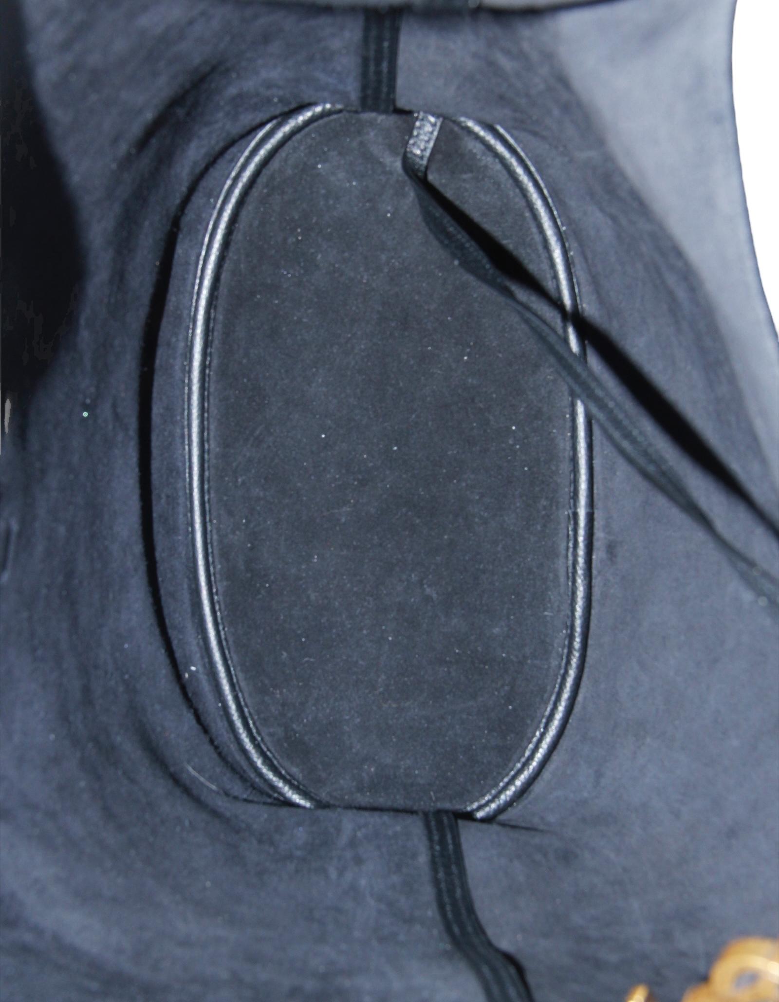 Saint Laurent Black Le 5 à 7 Grained Leather Hobo bag rt $3450 2