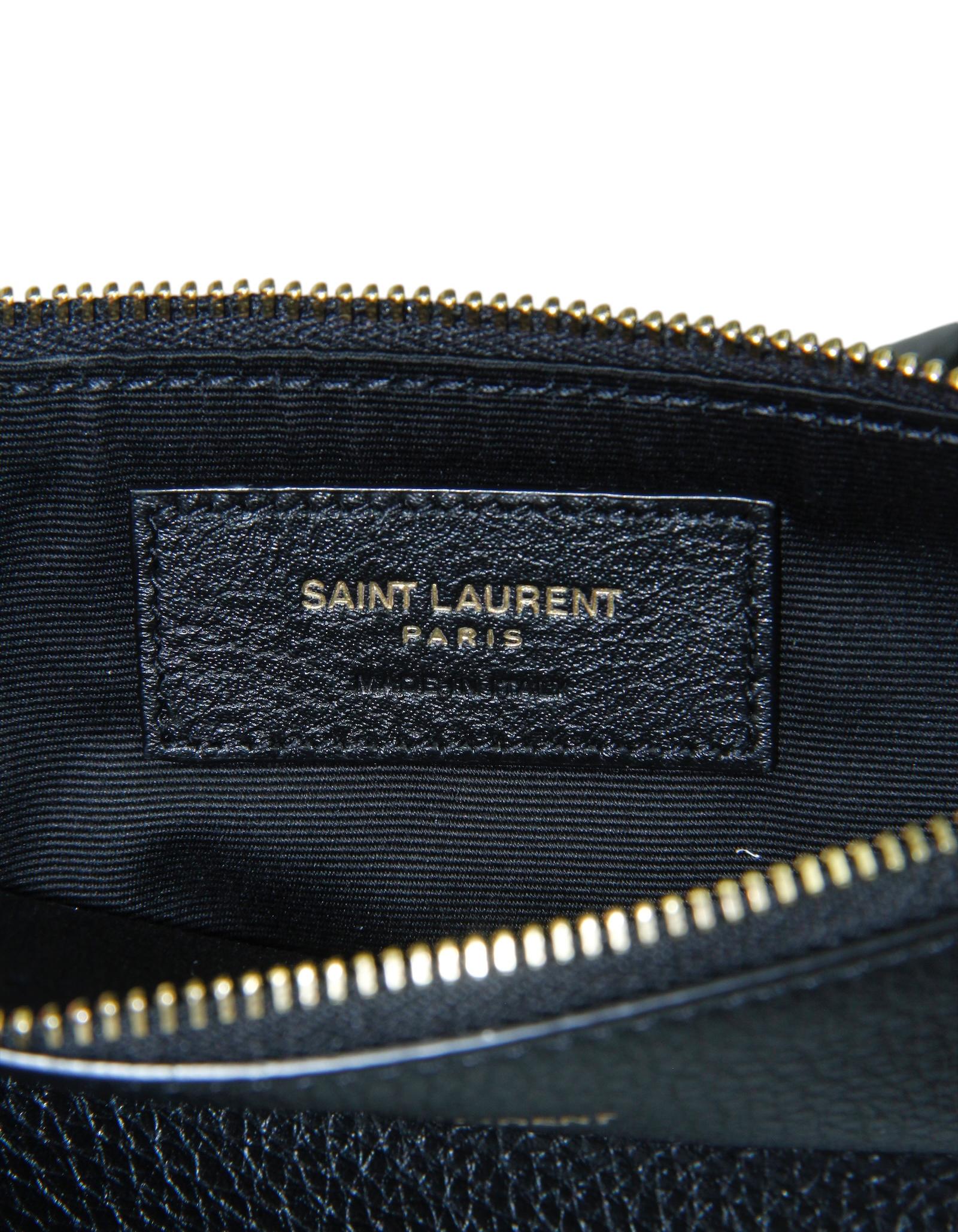 Saint Laurent Black Le 5 à 7 Grained Leather Hobo bag rt $3450 4
