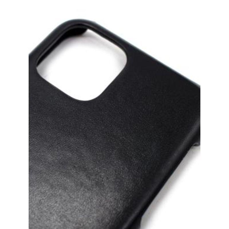 Women's or Men's Saint Laurent Black Leather 11 Pro iPhone Crossbody case For Sale