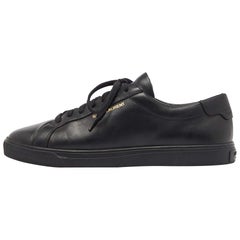 Saint Laurent Black Leather Andy Low Top Sneakers Size 39.5