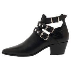 Saint Laurent Botines de piel negra Talla 35