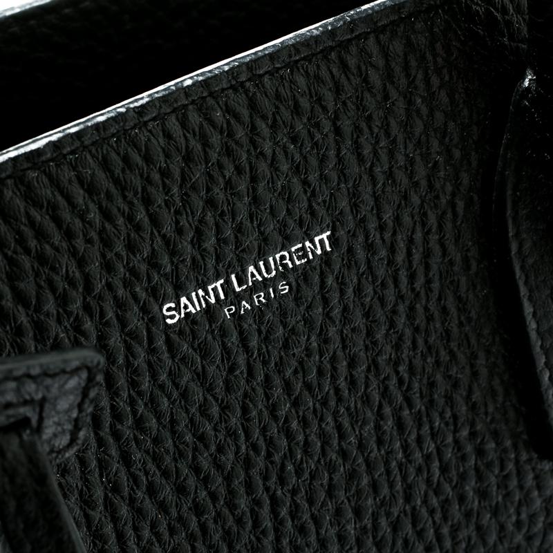 Women's Saint Laurent Black Leather Baby Classic Sac De Jour Tote