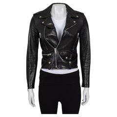 Saint Laurent Black Leather Biker Jacket - Size S (FR36) Saint Laurent Black Leather Biker Jacket - Size S (FR36)