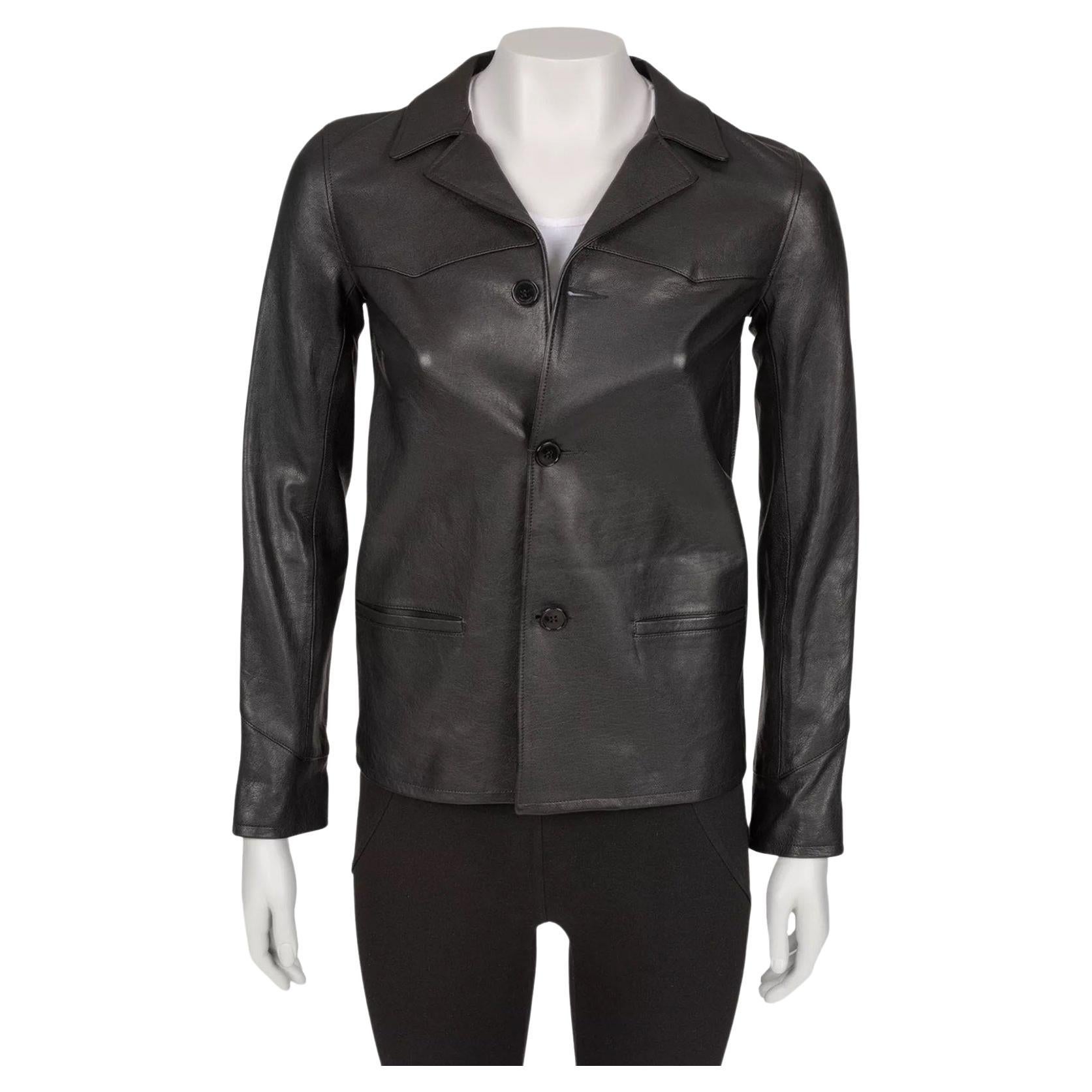 Blazer in pelle nera di Saint Laurent - Taglia FR36 / XS