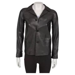 Blazer in pelle nera di Saint Laurent - Taglia FR36 / XS
