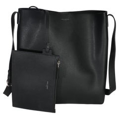 Saint Laurent - Borsa in pelle nera in grassetto