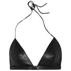 Saint Laurent Black Leather Bra Top- Size  L