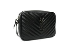 Saint Laurent Black Leather Camera Bag Lou