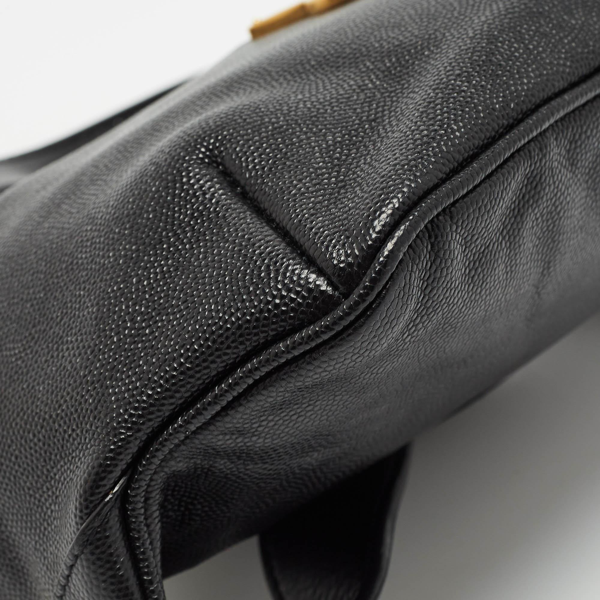 Saint Laurent Black Leather Cassandre Belt Bag For Sale 3