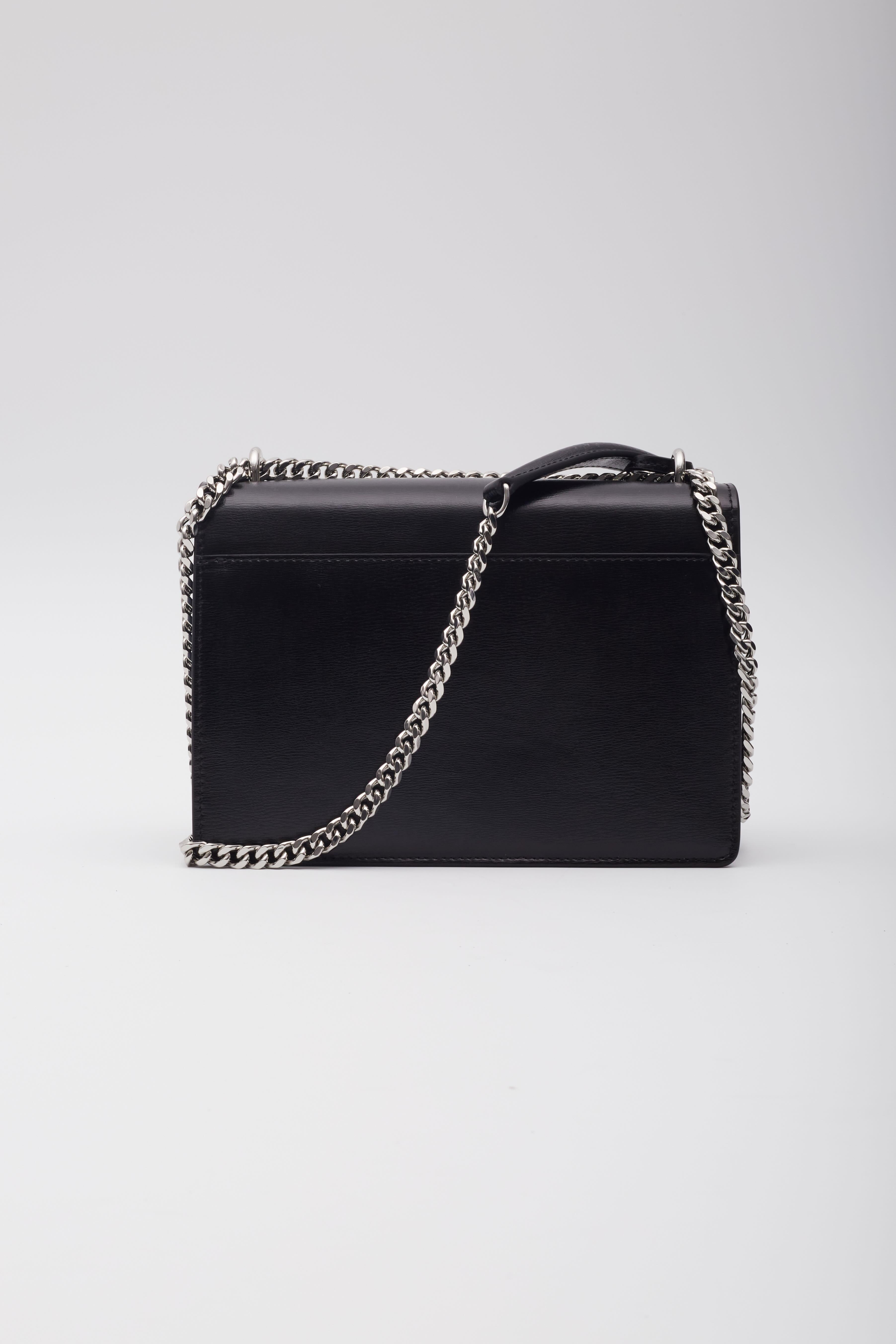 Saint Laurent Black Leather Chain Sunset Shoulder Bag 1