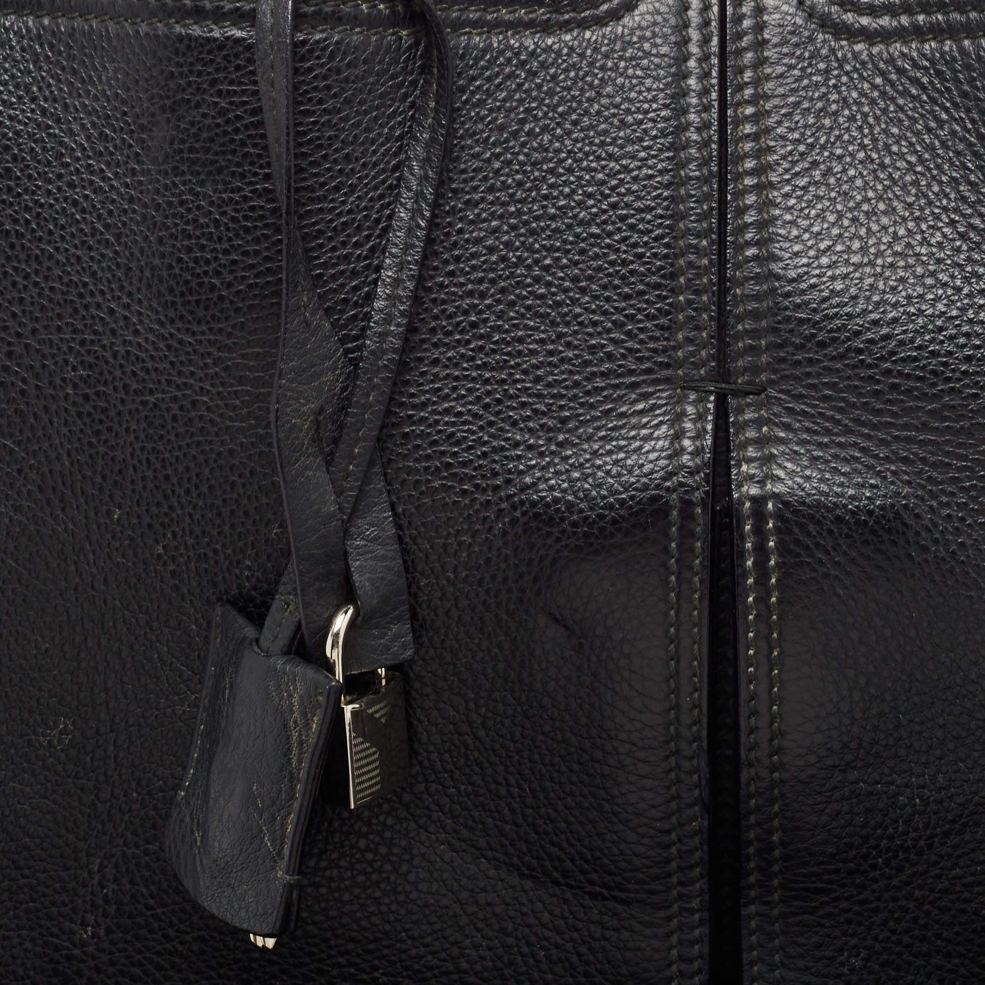 Saint Laurent Black Leather Classic Sac De Jour Tote For Sale 14